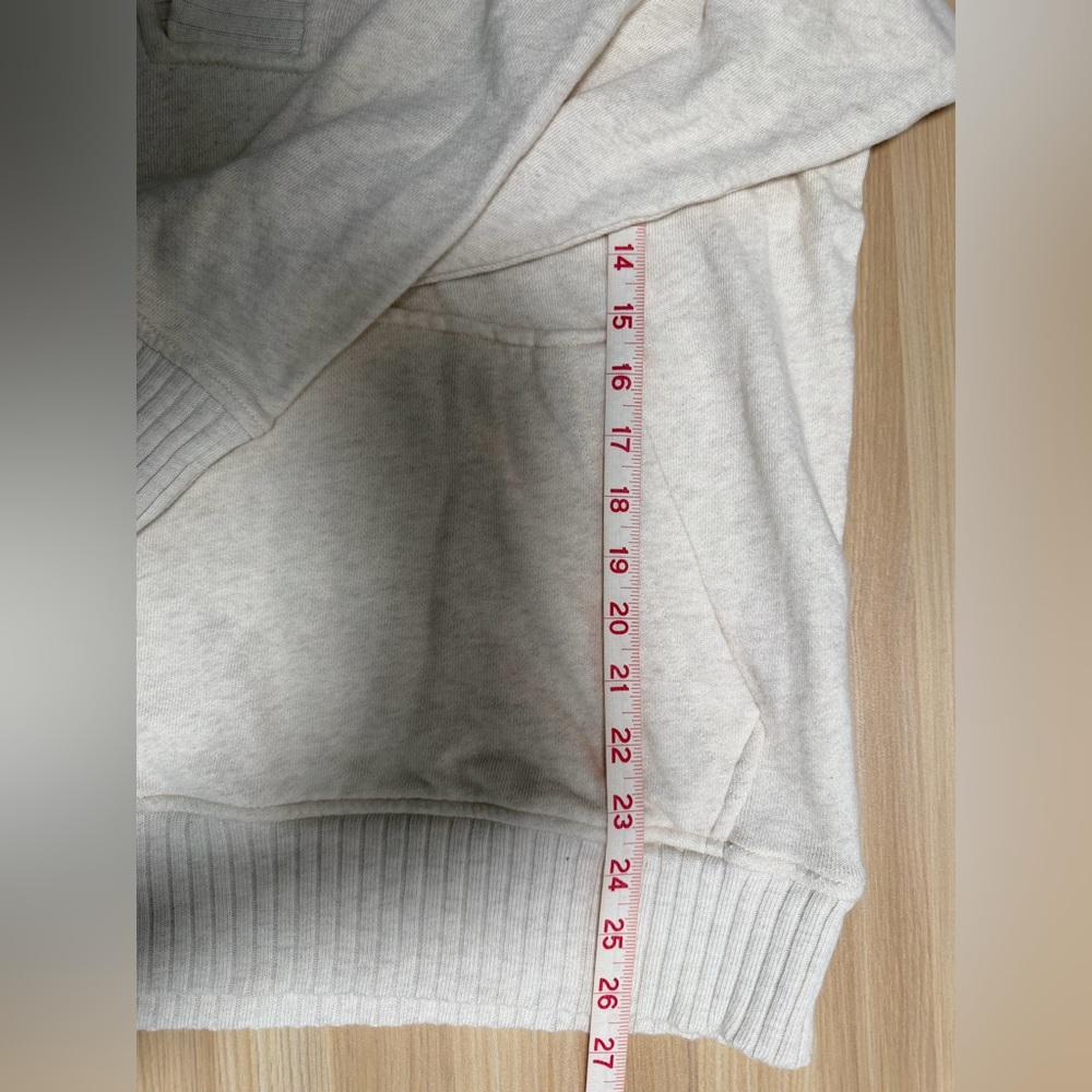 Aerie Womens XS Pullover Hoodie Sweatshirt Casual Lounge V-Neck Cream NWT - Picture 9 of 10